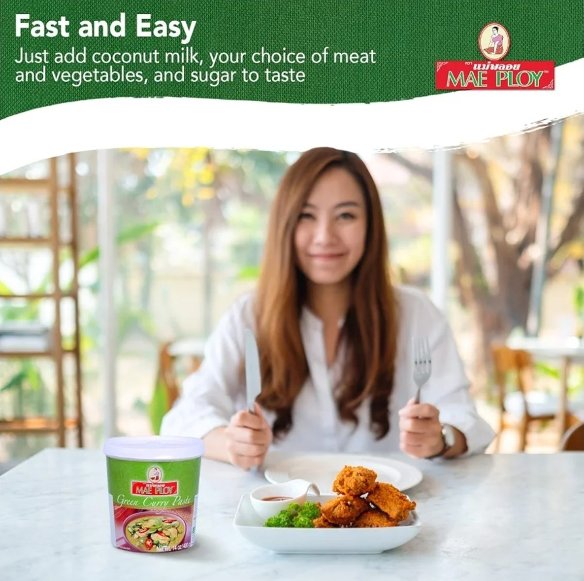 3x Green Curry Paste, Authentic Thai Green Curry Paste for Thai Curries & Other