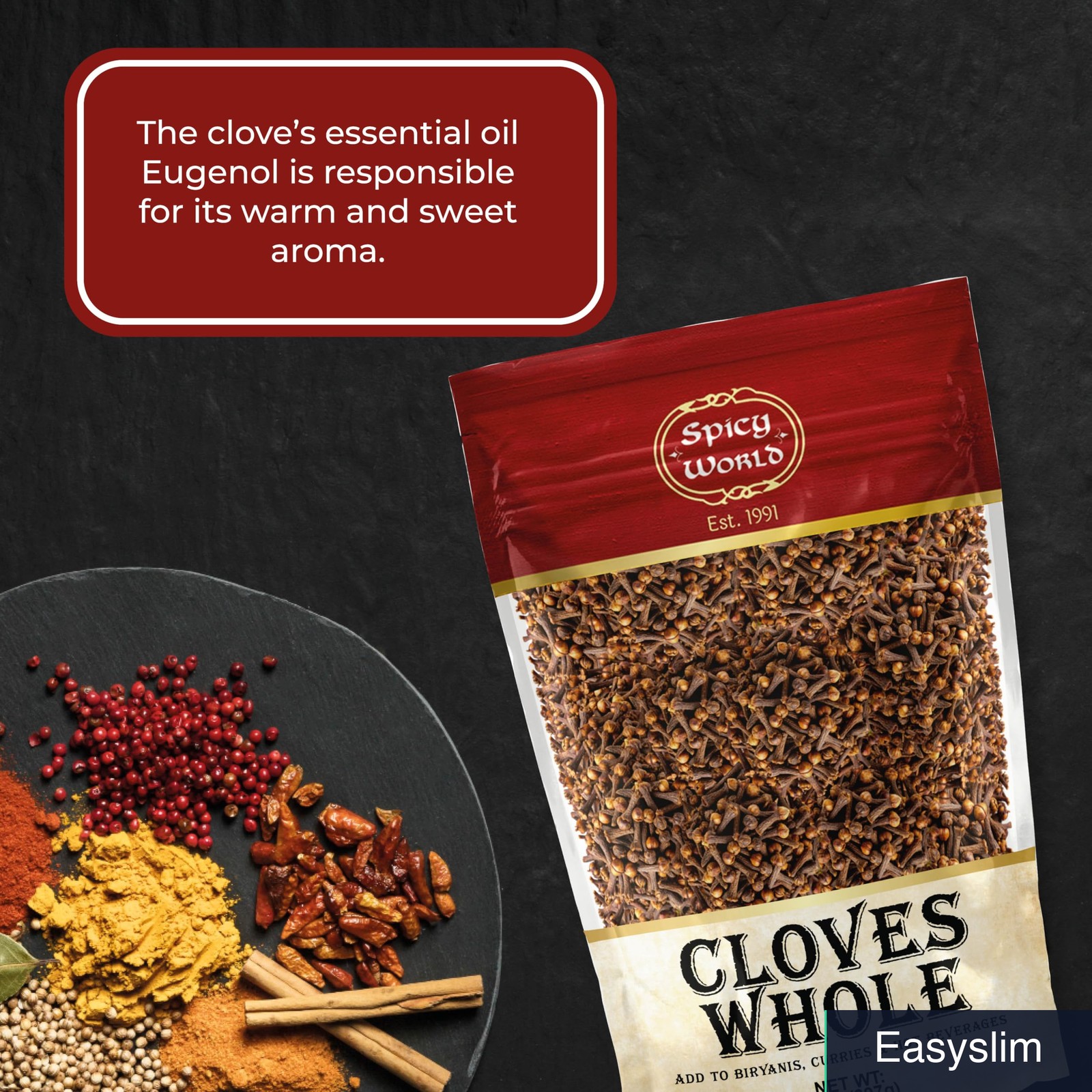 Whole Cloves 14 Ounce Bulk Bag Non-GMO Pure Aromatic Spice for Cooking