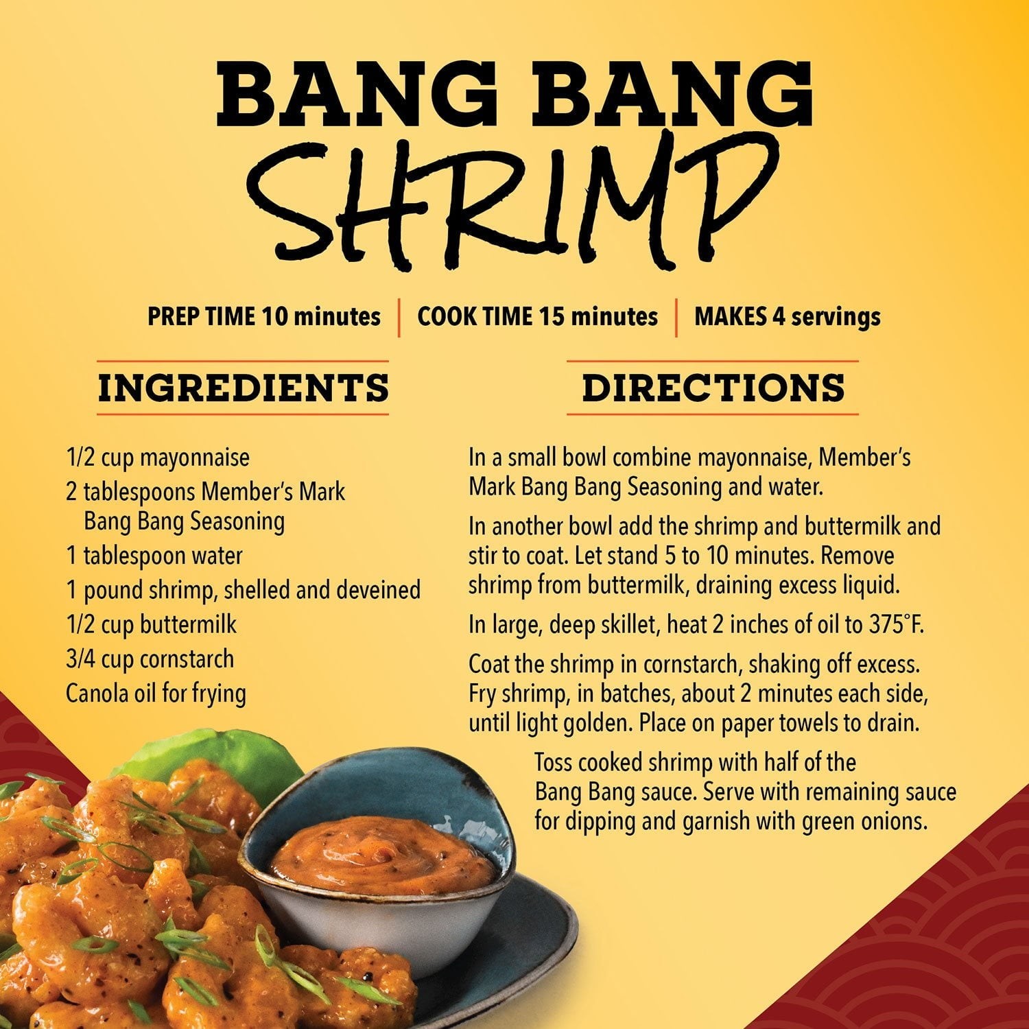 Member’s Mark Bang Bang Sweet & Spicy Seasoning & Sauce Mix, 9 oz.