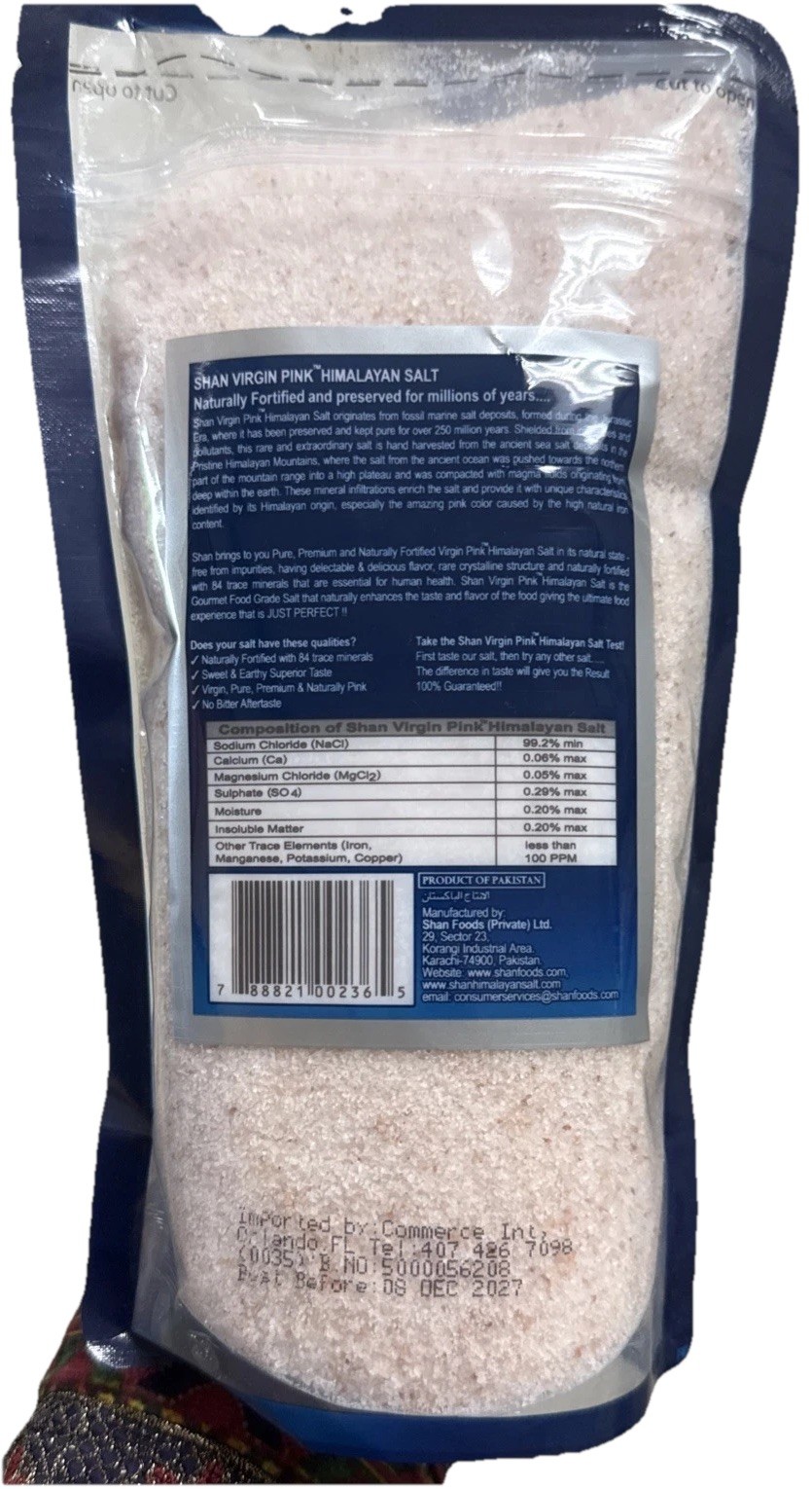 Shan Virgin Pink Himalayan Salt From Pakistan Pure Natural Food Cooking Spices