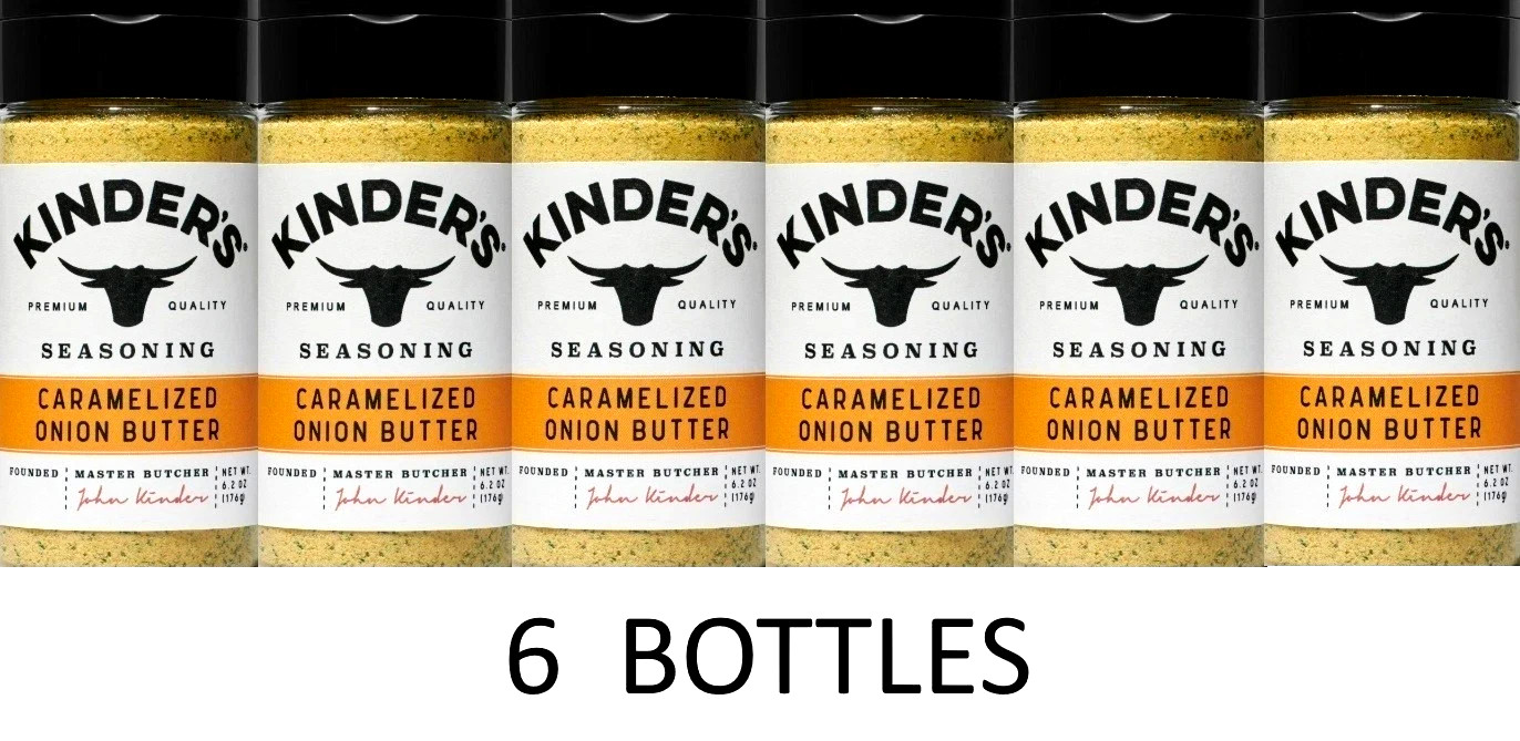 Kinder’s Caramelized Onion Butter Seasoning, 6.2 oz – 6 BOTTLES