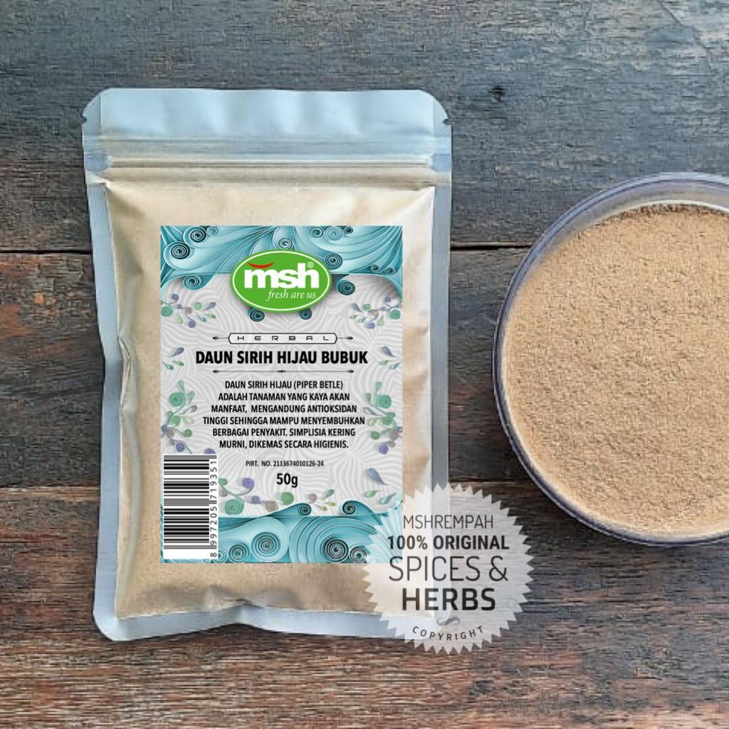 Green Betel Leaf Powder 50g Culinary Botanical Grade