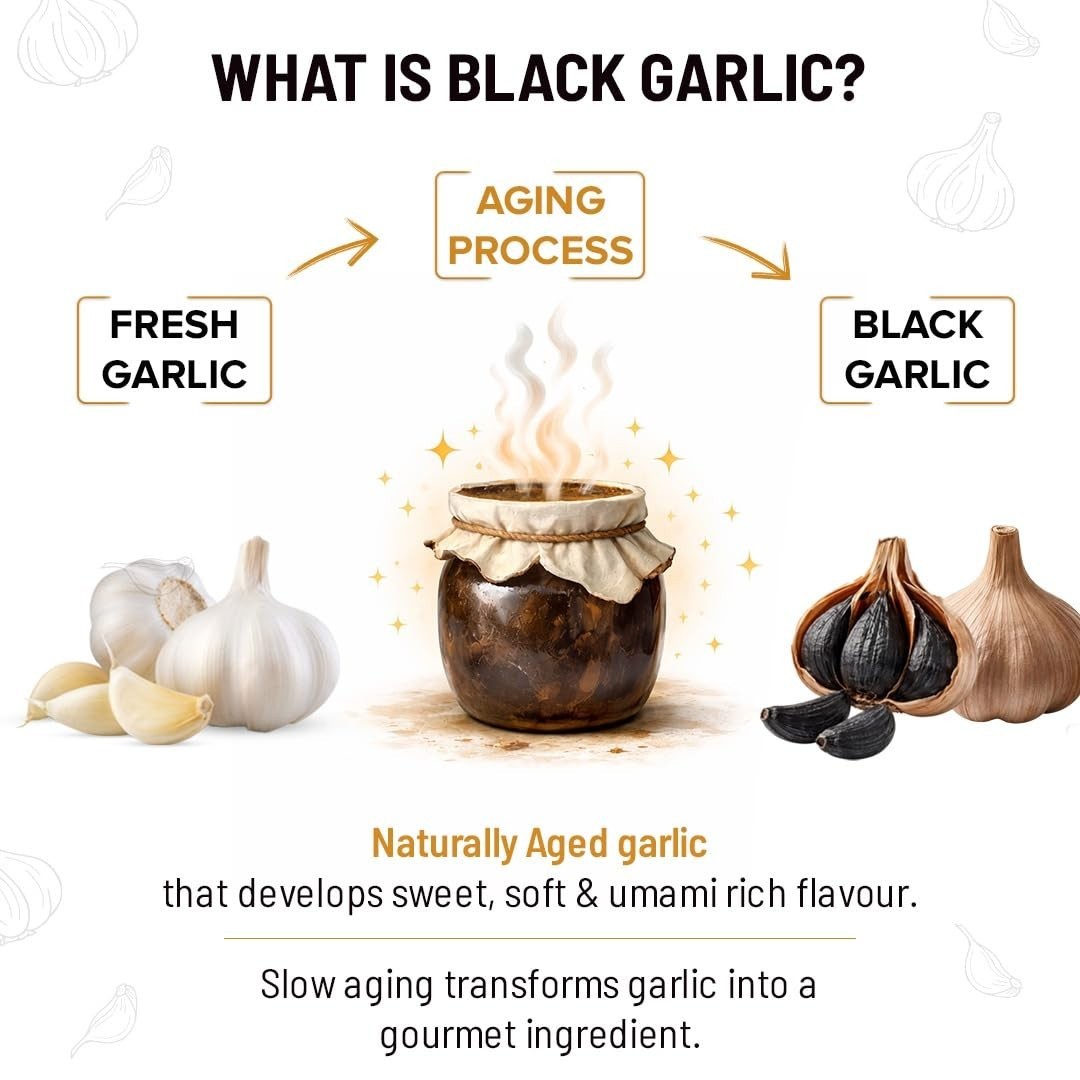 Premium Black Garlic Cloves (100g) – Naturally Fermented Whole Garlic