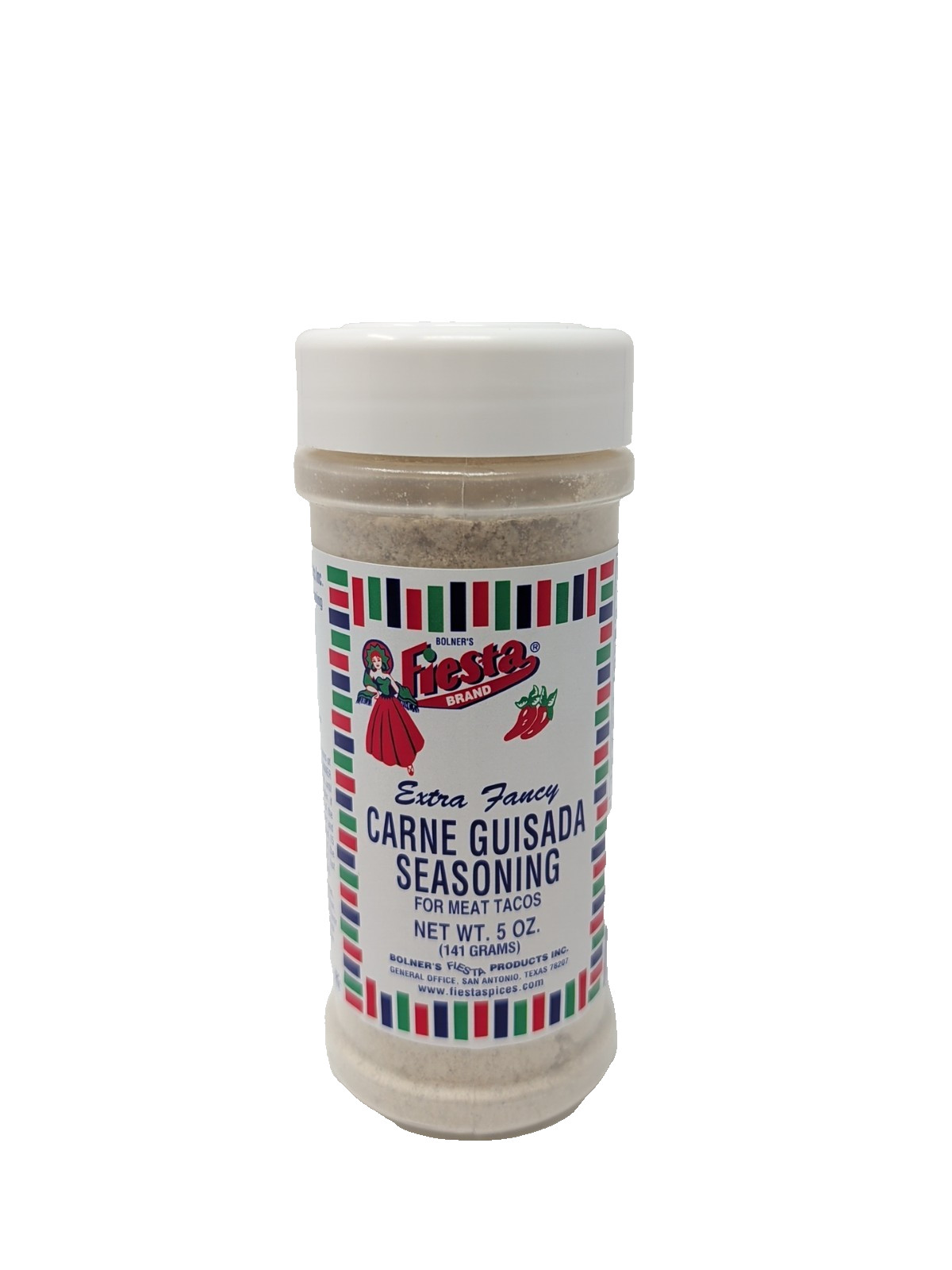 Bolner’s Fiesta Extra Fancy Carne Guisada Seasoning 5 Ounce Plastic Shaker