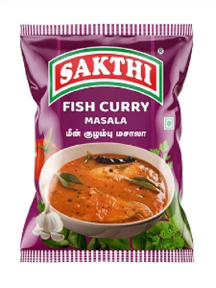 SAKTHI Fish Curry Masala 50 g | Pack of 6 | Total 300G free shipping world wide