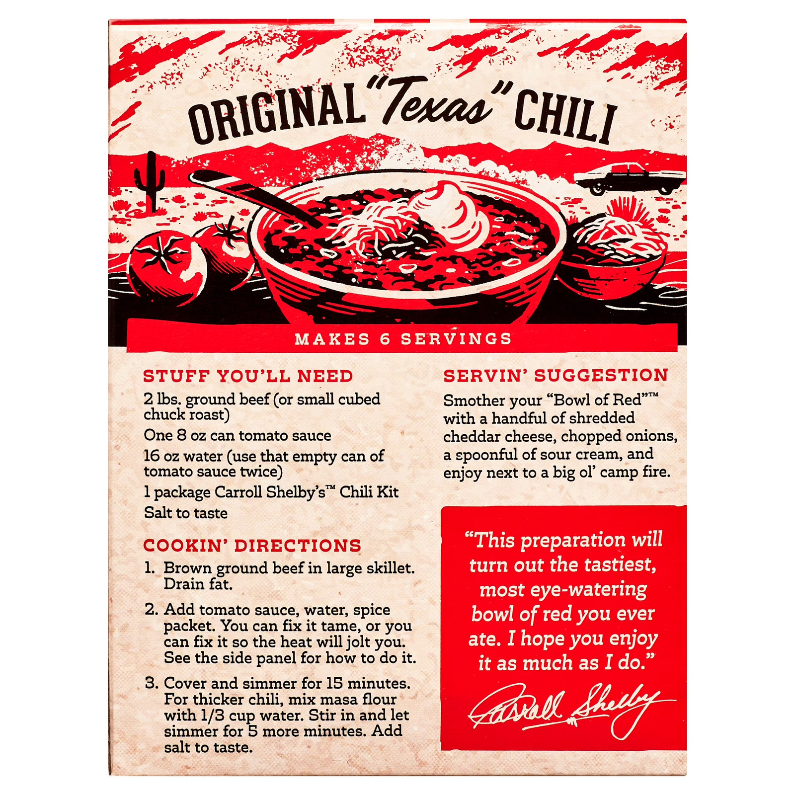 (4 Pack) Texas Chili Kit, 3.65 Oz