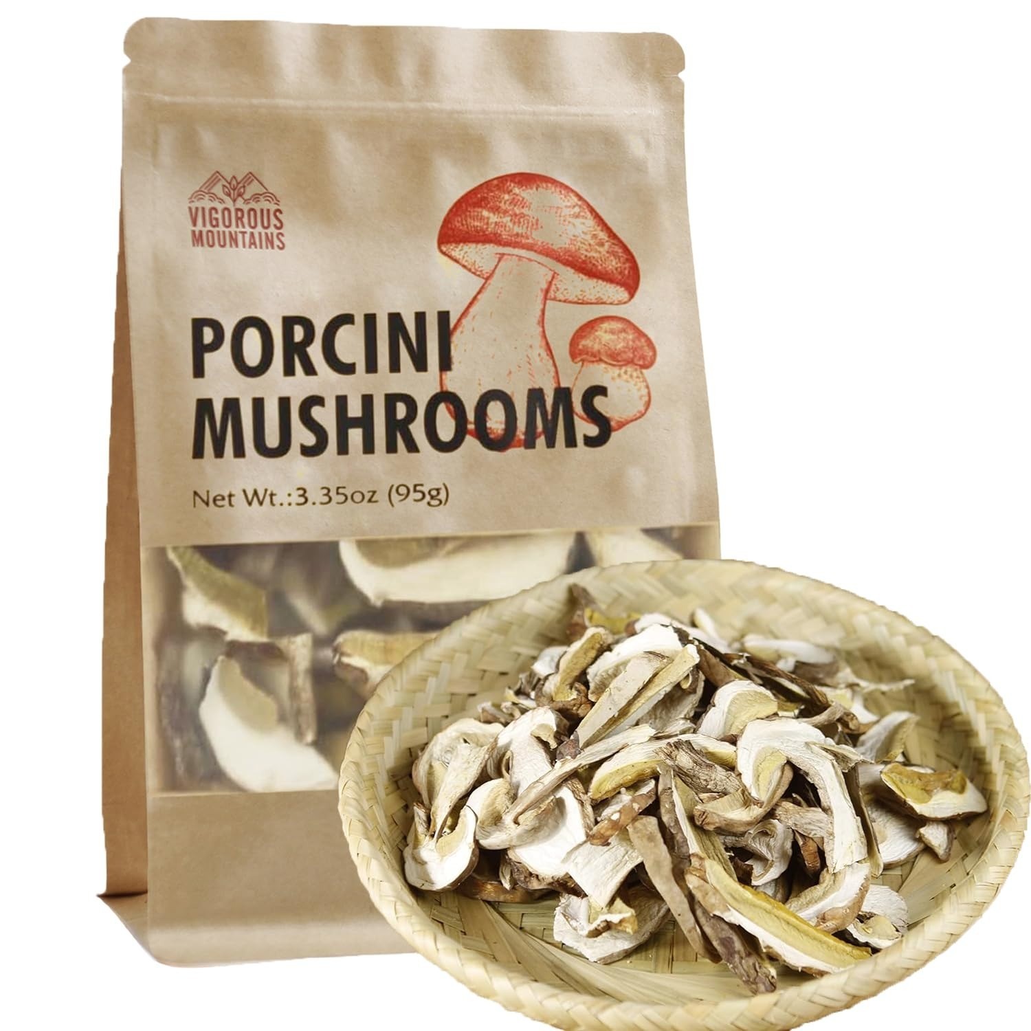 4oz Dried Organic Porcini Mushrooms – Umami Flavor for Cooking