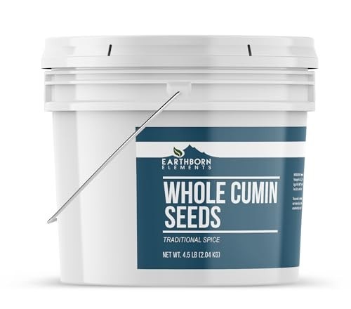 Whole Cumin Seeds 1 Gallon Bucket – Aromatic Spice for Cooking & Baking, Warm Fl