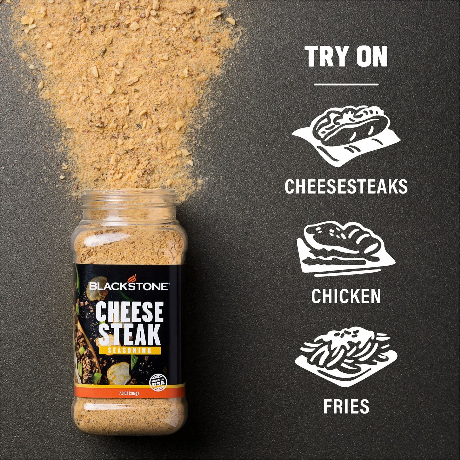 Blackstone Cheesesteak Seasoning, 7.3 oz – Gluten-Free
