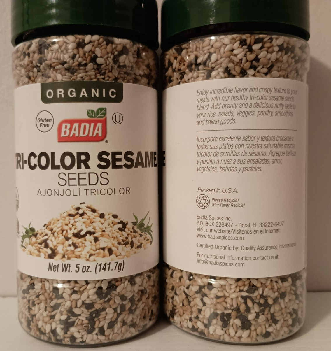 2 Badia® Organic Tricolor Sesame Seeds/Black/White/Toasted/Ajonjoli/Organico