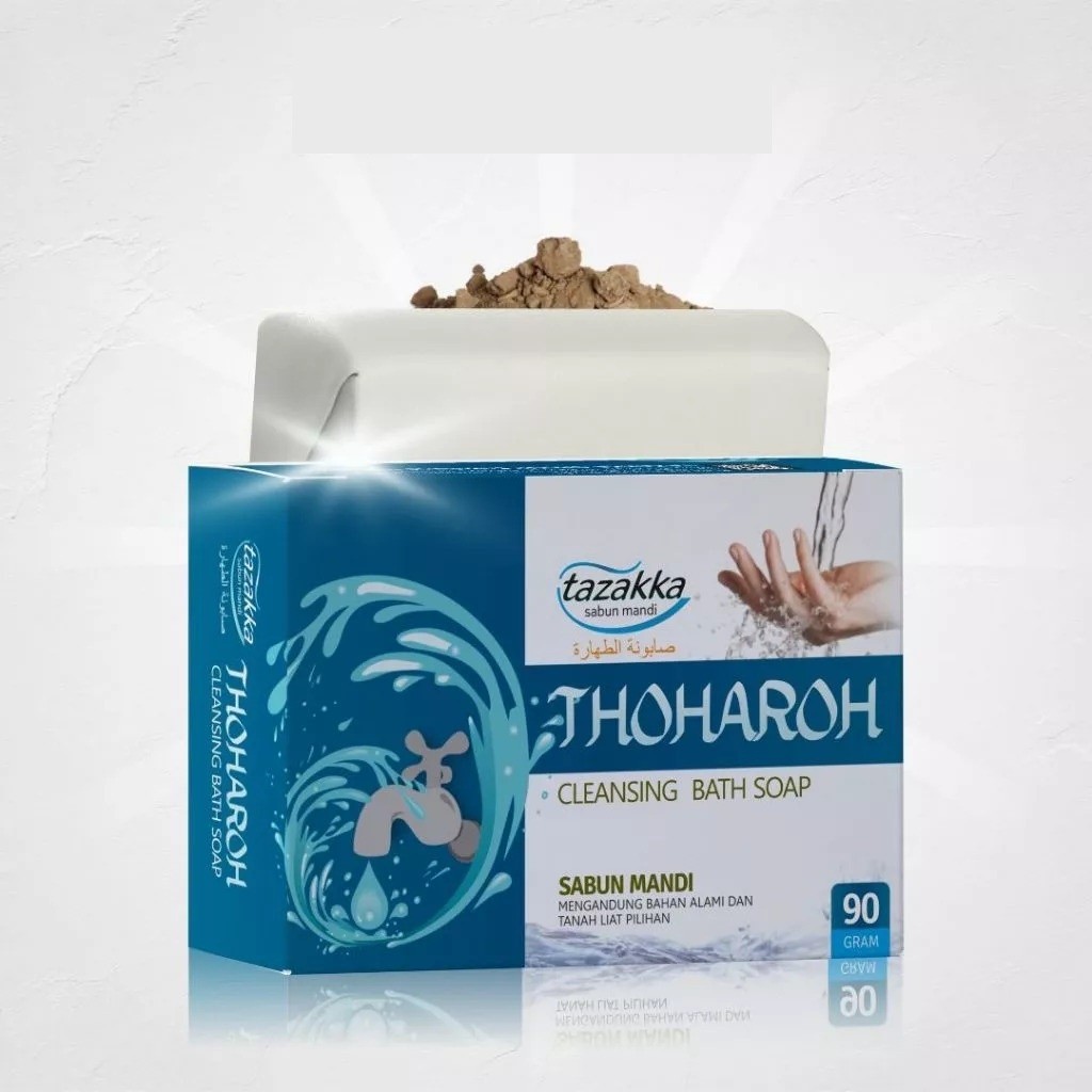 Tazakka Thaharah Clay Bath Soap Bar 90g Cleansing Body Wash Herbal aroma ritual