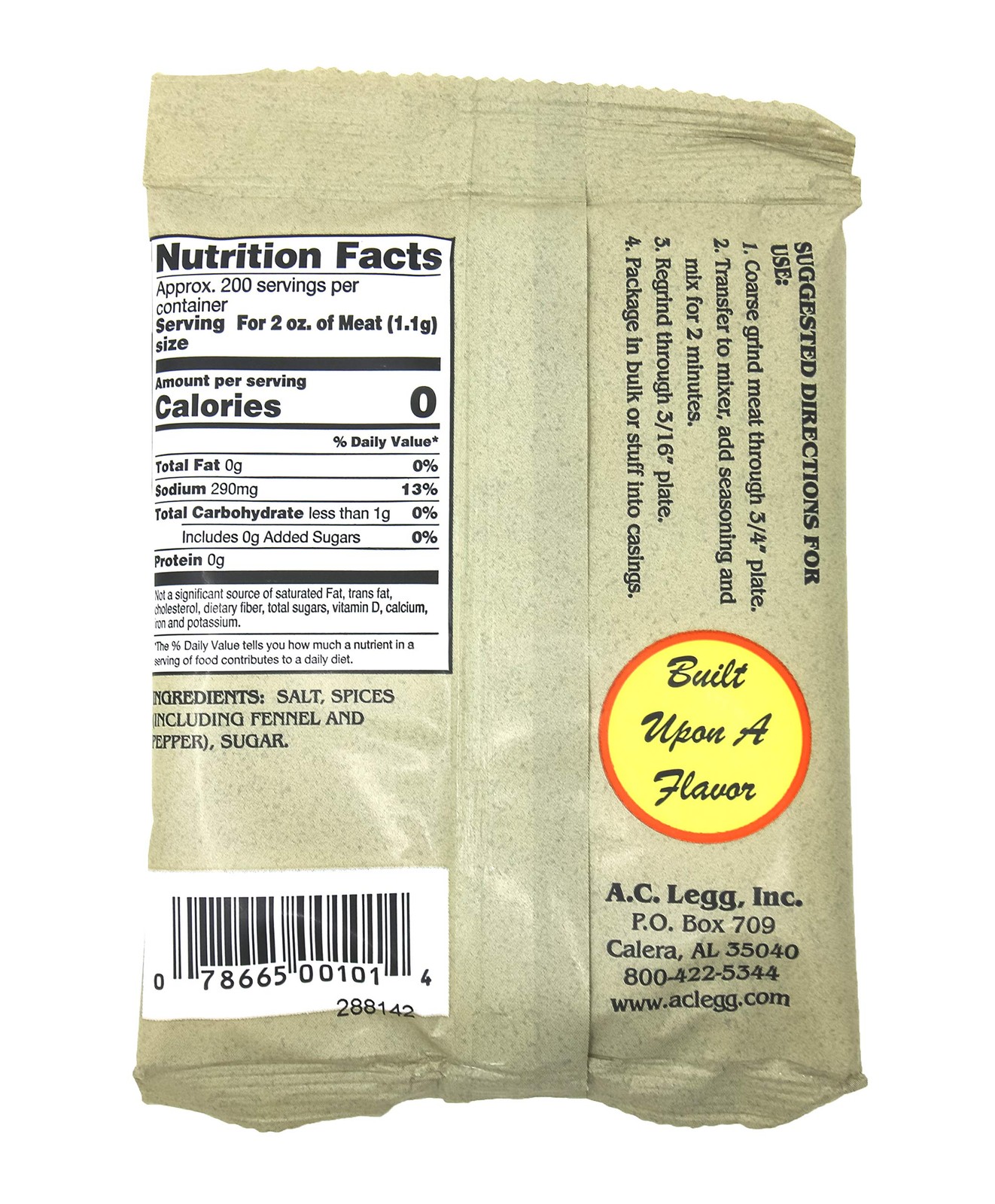 A.C. Legg INC Sweet Italian Sausage Seasoning 8 Ounce (Pack of 1)