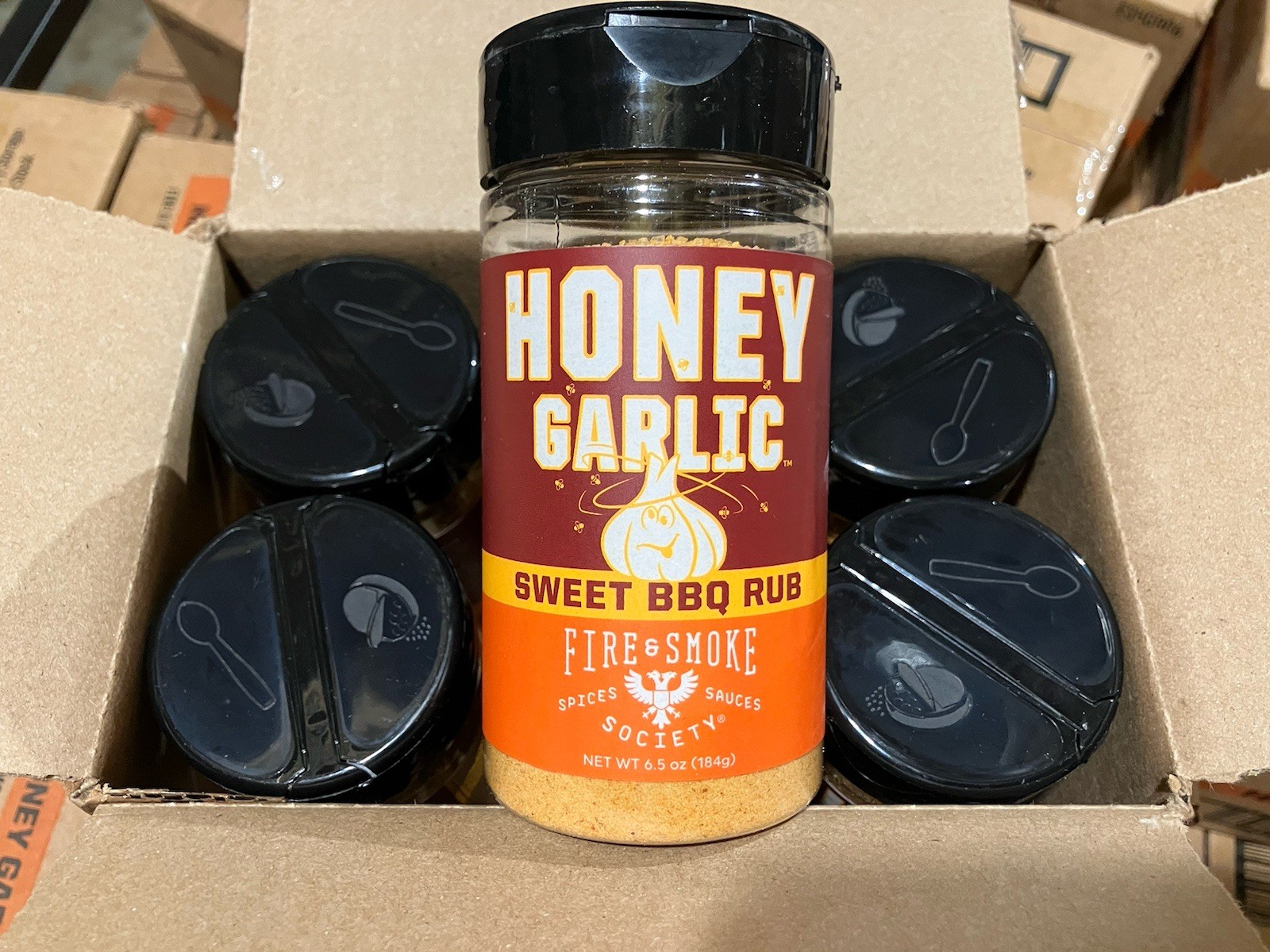 Fire & Smoke Honey Garlic Sweet BBQ Rub 6.5oz Exp 2028 ( Lot of 6 )