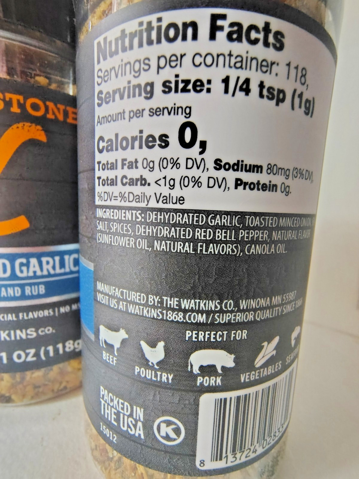 YELLOWSTONE WOODFIRED GARLIC SEASONING & RUB by Watkins, 4.1oz, Lot of 3