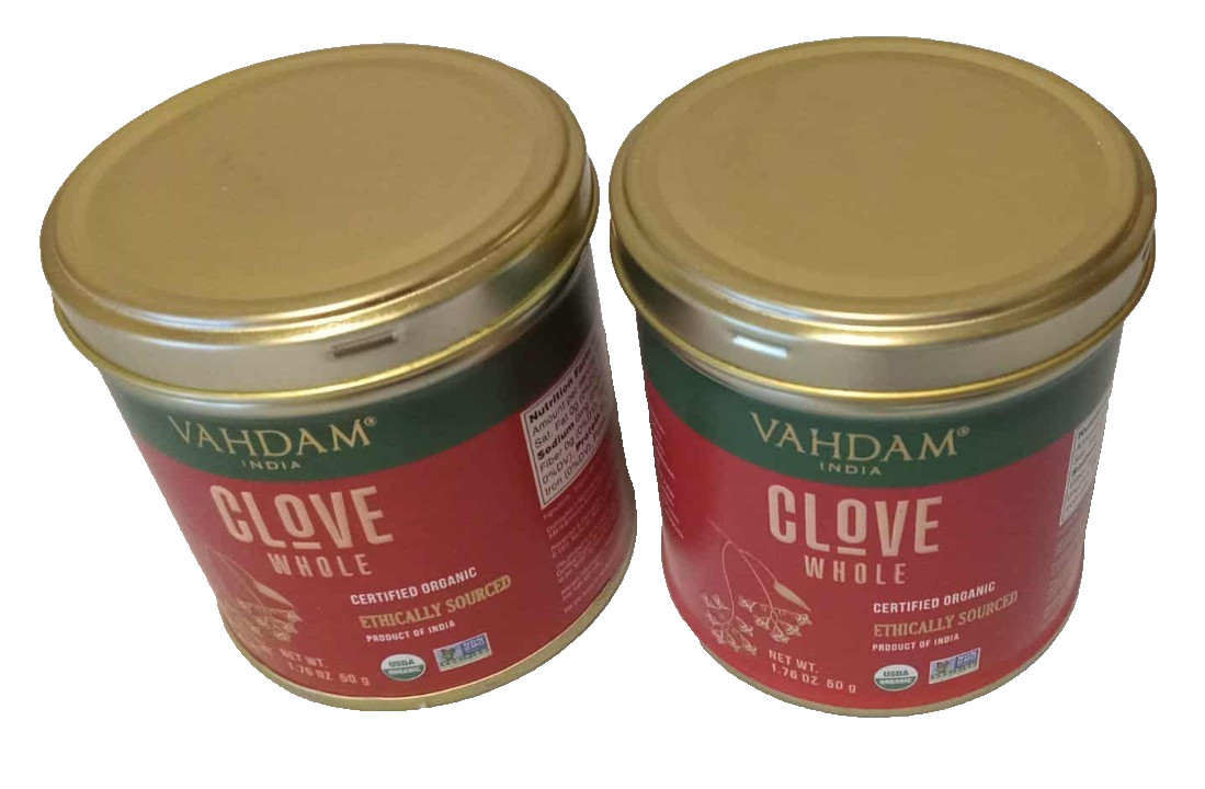 2 Pack VAHDAM, Organic Clove Whole (1.76oz) Gluten Free, Non GMO, Single Origin