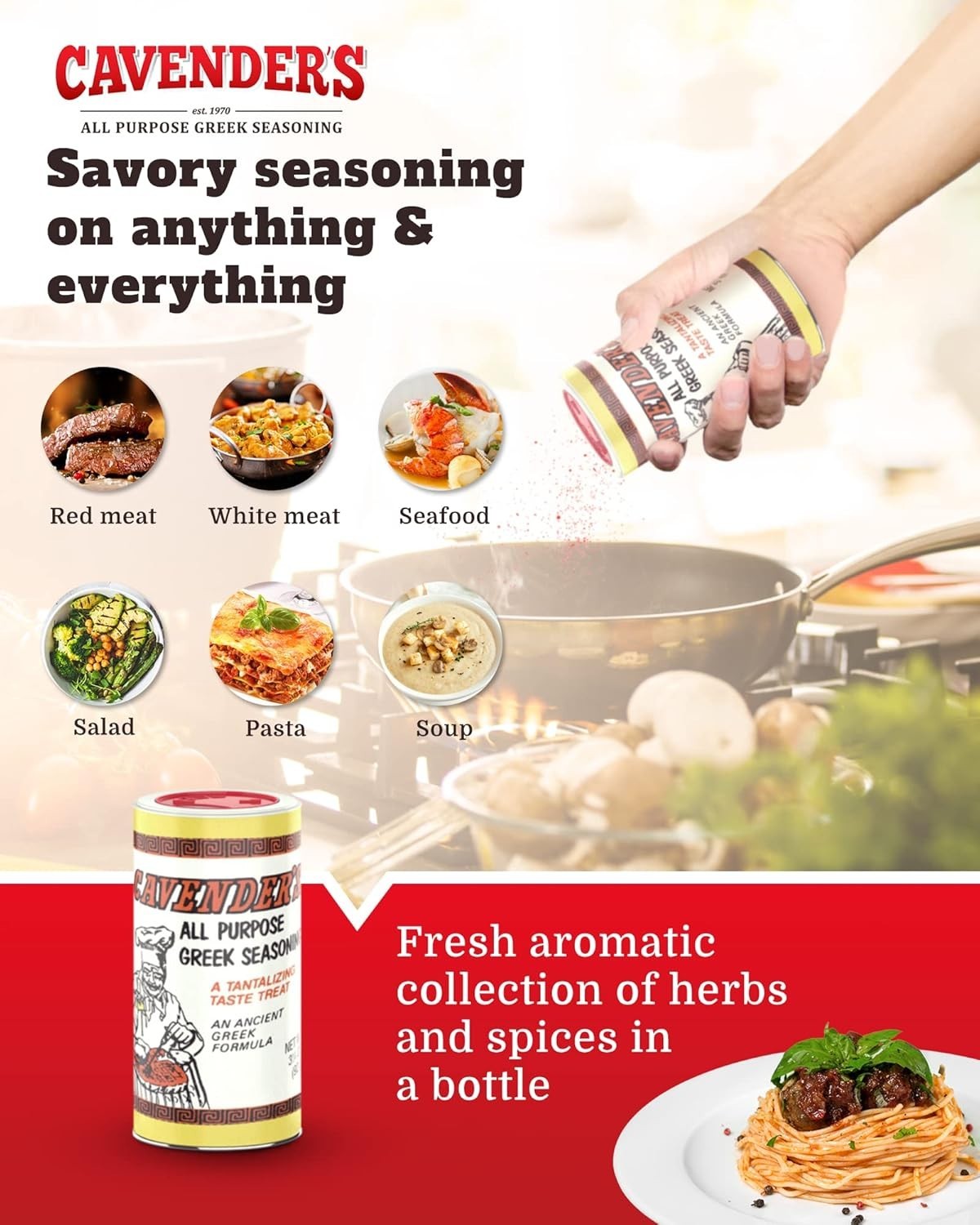 Cavender’s All Purpose Greek Seasoning 3.25 oz – Elevate Your Culinary Creations