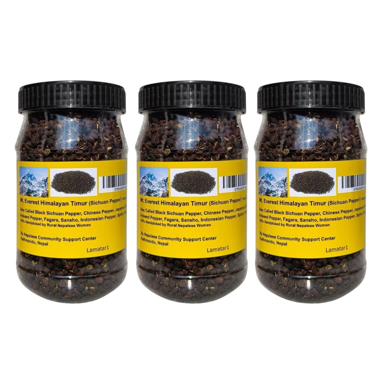 Lamatar1 Black Sichuan Pepper 3 Bottles Himalayan Timur from Nepal