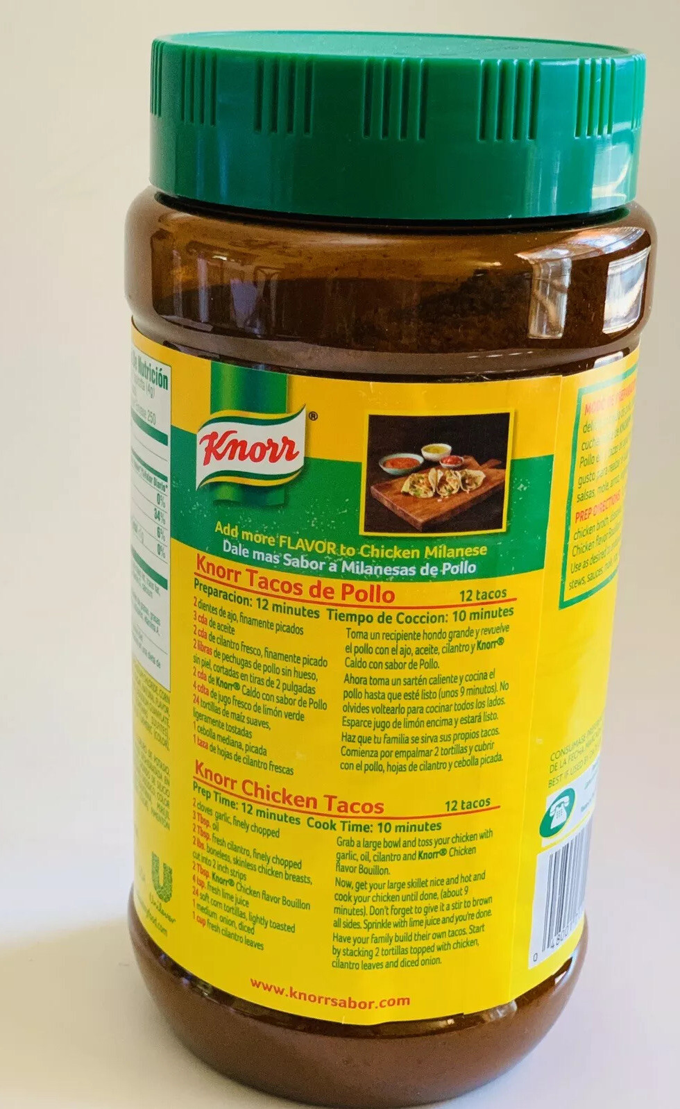Knorr Caldo Con Sabor DE Pollo Chicken Flavor Bouillon Net WT. 40.5 Oz (2 Pack)