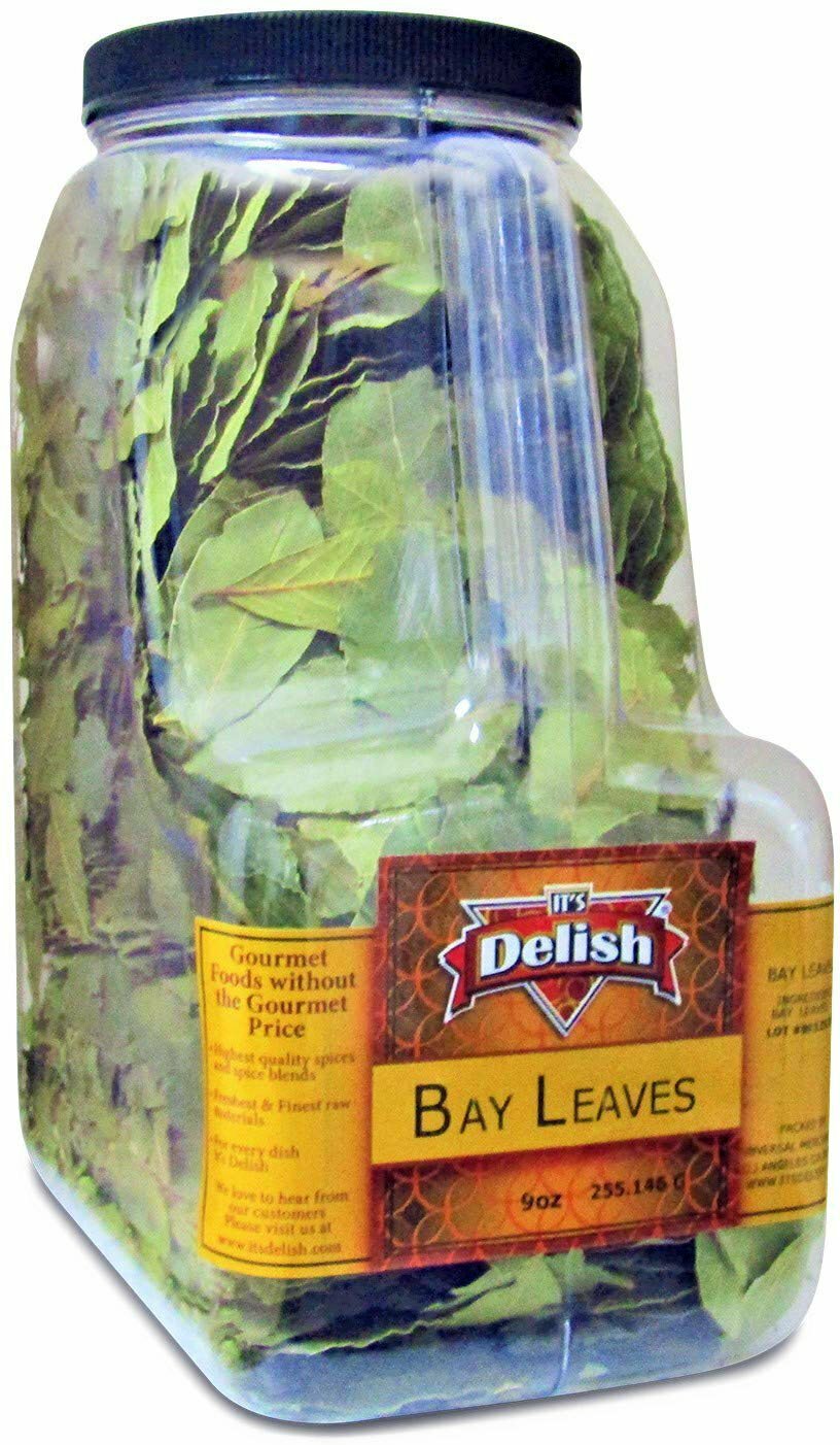 Gourmet Dried Whole Bay Leaves by Its Delish – 9 OZ Gallon Size Jug with…