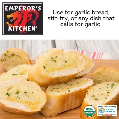 Organic Chopped Garlic 4.5 oz Jar USDA Organic Ready to Use Gluten Free Pantry