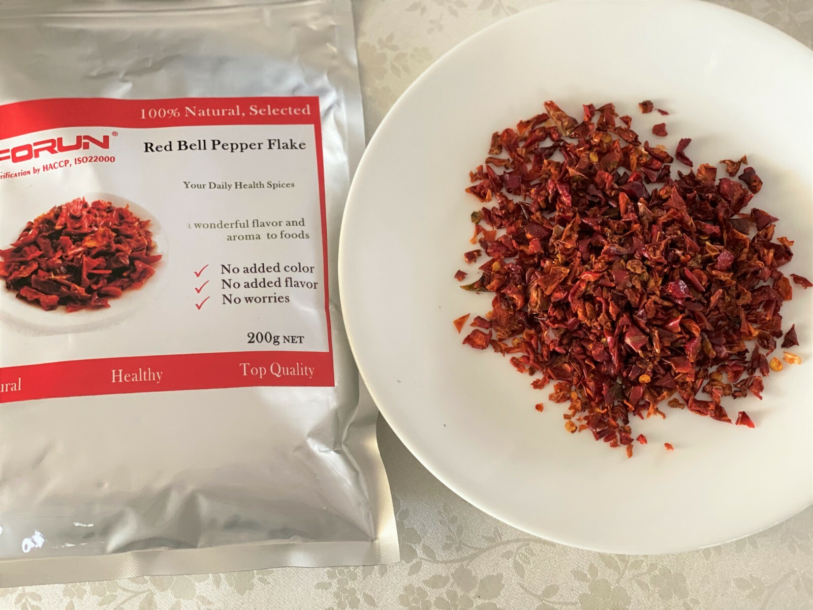 FORUN Dried Red Bell Pepper Flake-Strong Flavour,Fresh Red