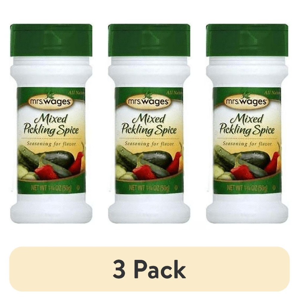 (3 pack) Mrs. Wages Pickle Seasoning, Canning Supplies Homemade Pickles, 1.75 oz