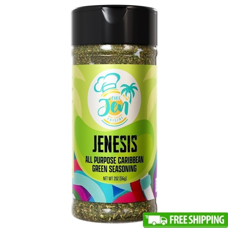 Caribbean Green Seasoning 2oz Nut-Free Gluten-Free Dry Herbs Flavor Enhancer New