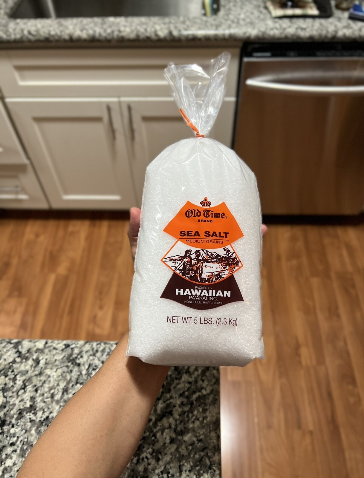 Pure Hawaiian Sea Salt 5 LB Old Time Classic Natural Medium Grain New Sealed