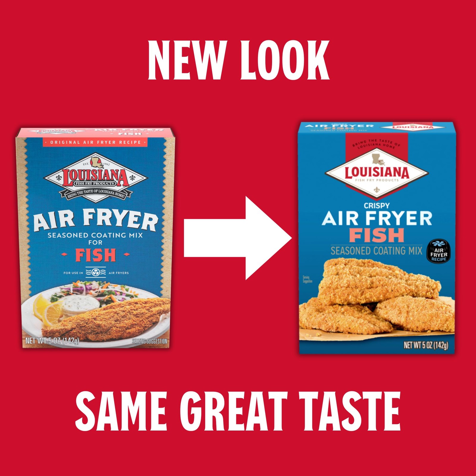 Louisiana Fish Fry, Air Fry Fish Coating Mix, 5 oz (Pack of 6)