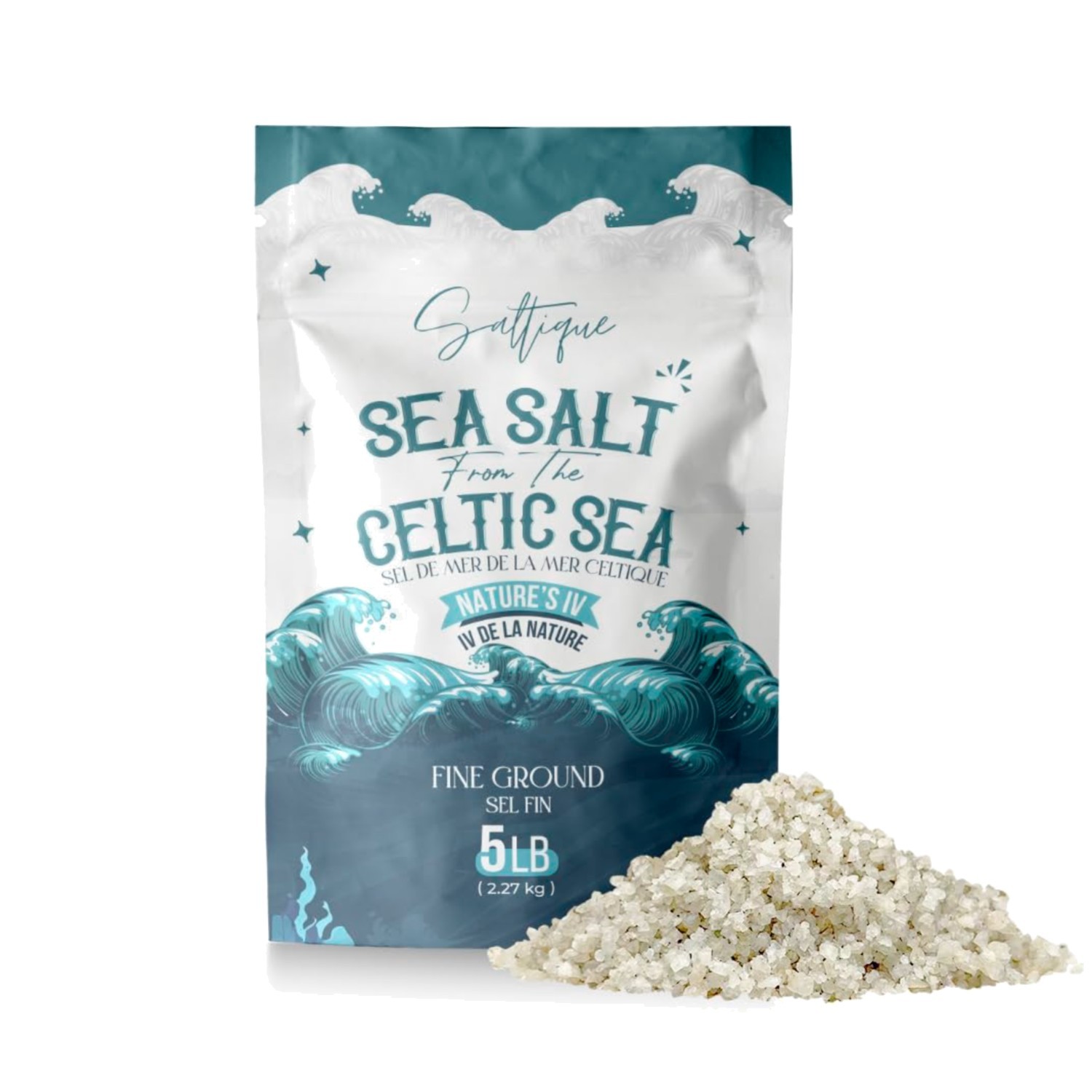 Celtic Sea Salt – Unprocessed French Grey Salt for Gourmet Cooking 5lb