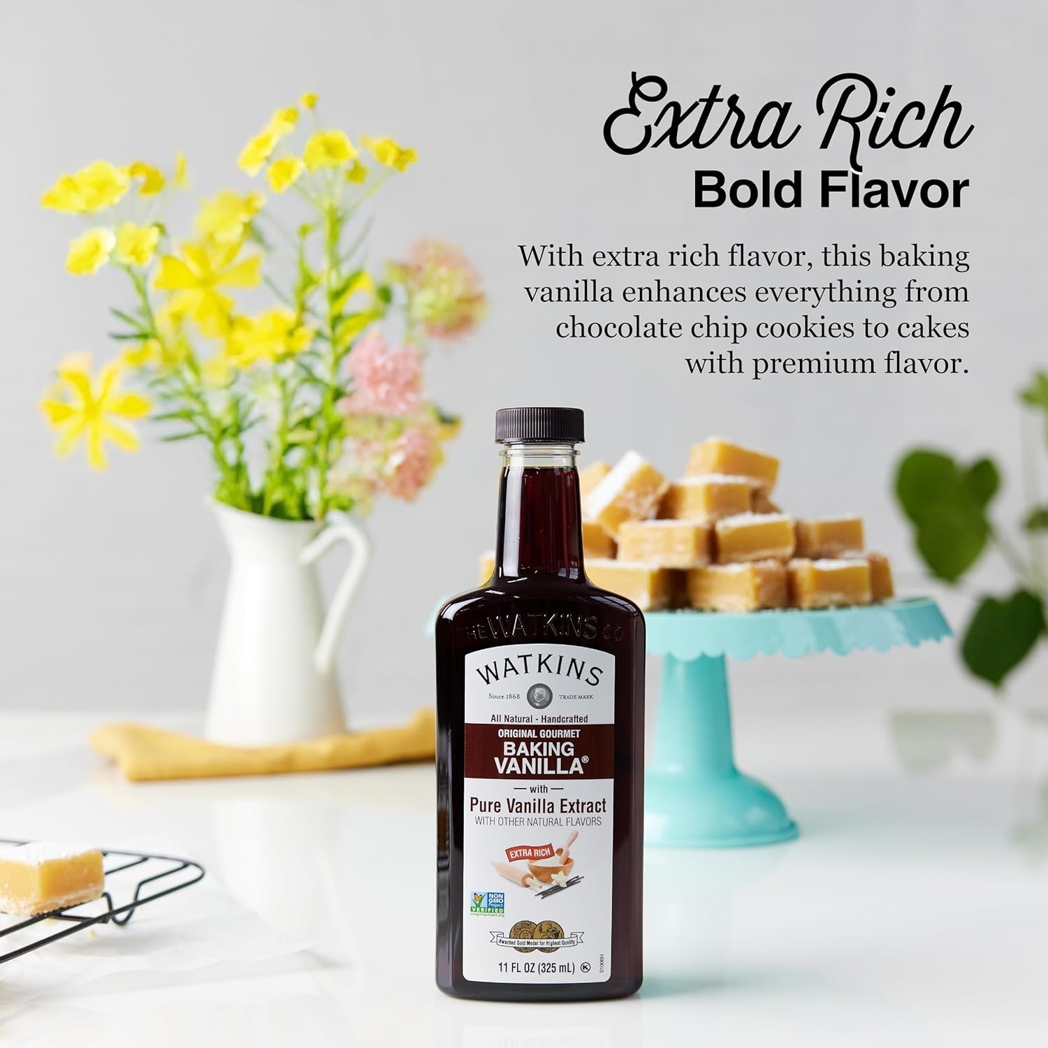 All Natural Gourmet Baking Vanilla, with Pure Vanilla Extract, 11 Fl Oz Pack…