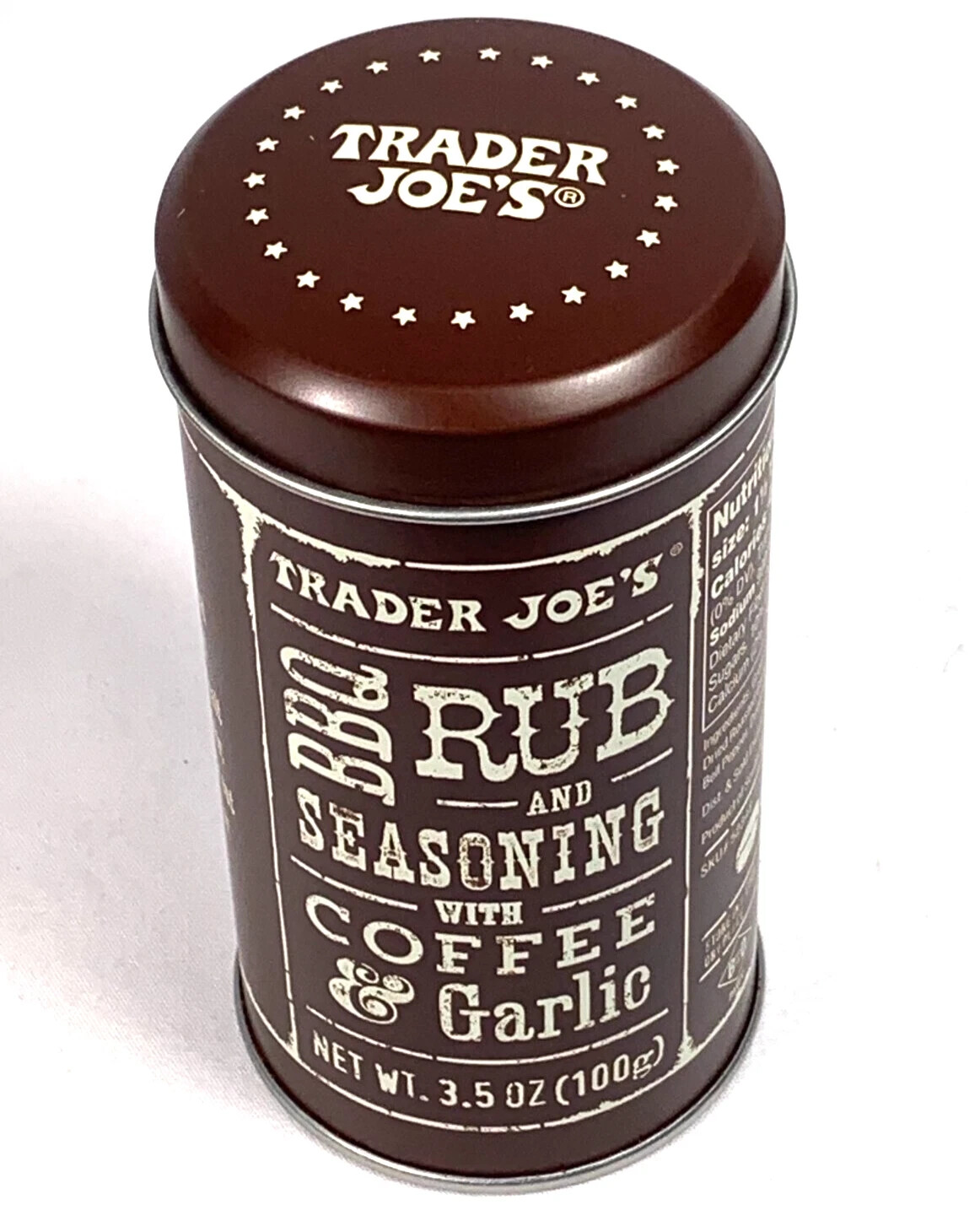 4 Pack Trader Joe’s BBQ Rub & Seasoning with Coffee Garlic 3.5 oz Shaker Tin Can