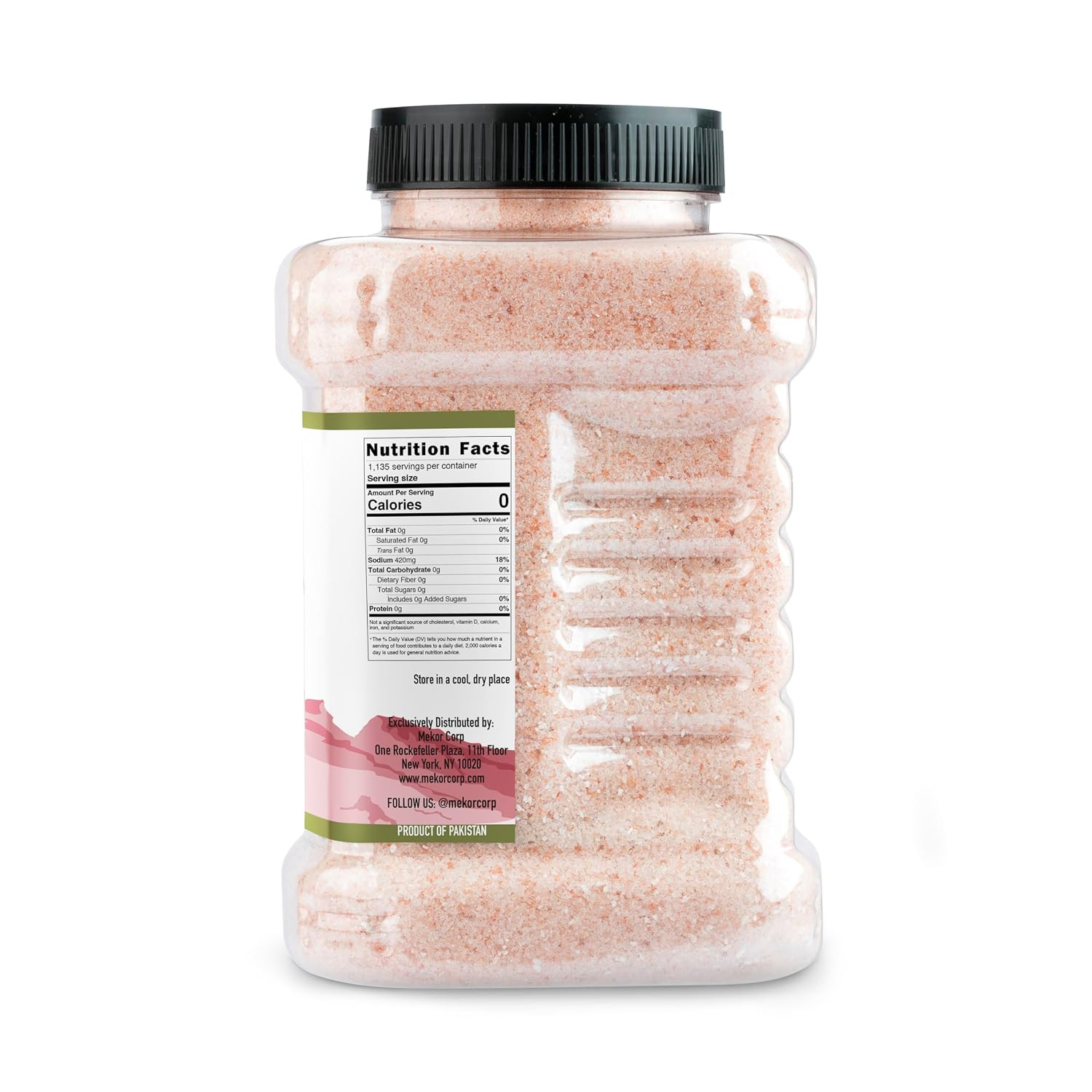 Good Tierra Himalayan Pink Salt, Extra-Fine, 2.5 Lb Jar, Sea Salt, Kosher | 84 T