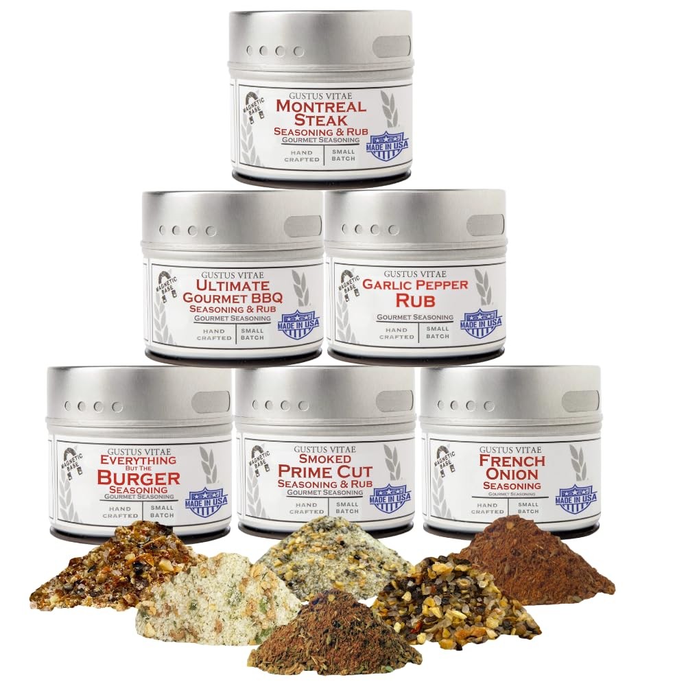 Small Batch Steak & Beef Seasoning Set – 6 Gourmet Spice Blends Non GMO Hand