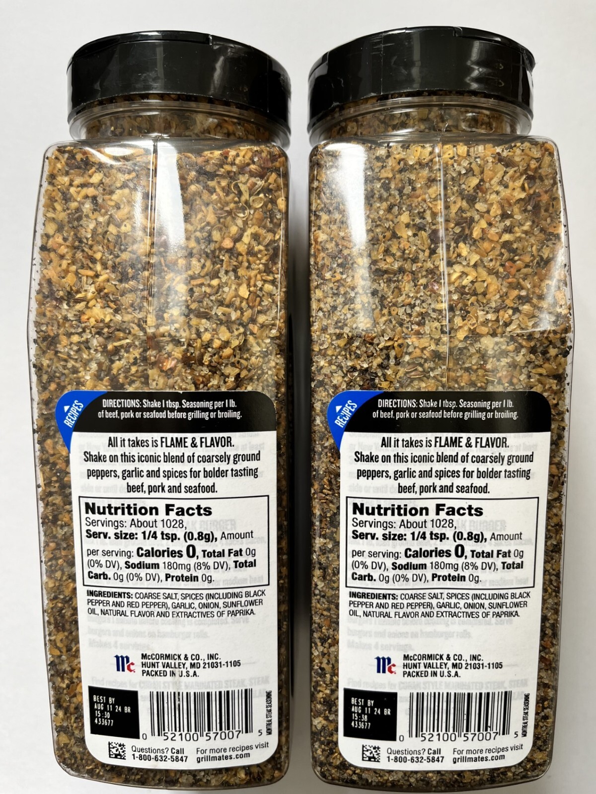 2 Packs McCormick Grill Mates MONTREAL STEAK SEASONING 29oz each- 58 Oz Total