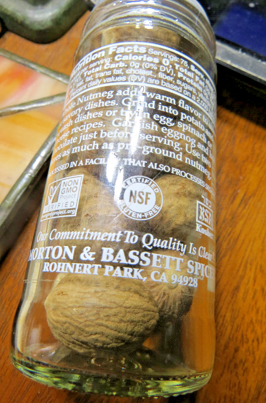 WHOLE NUTMEG MORTON &BASSETT SAN FRANCISCO NEW 1.9 OZ