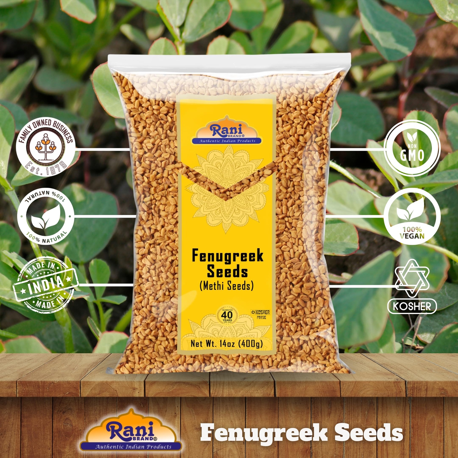 Rani Fenugreek (Methi) Seeds Whole 14oz (400g)