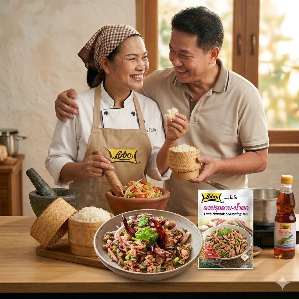 Lobo Laab-Namtok Seasoning Mix (35g)Pack of 10 Authentic Thai Street Food Flavor