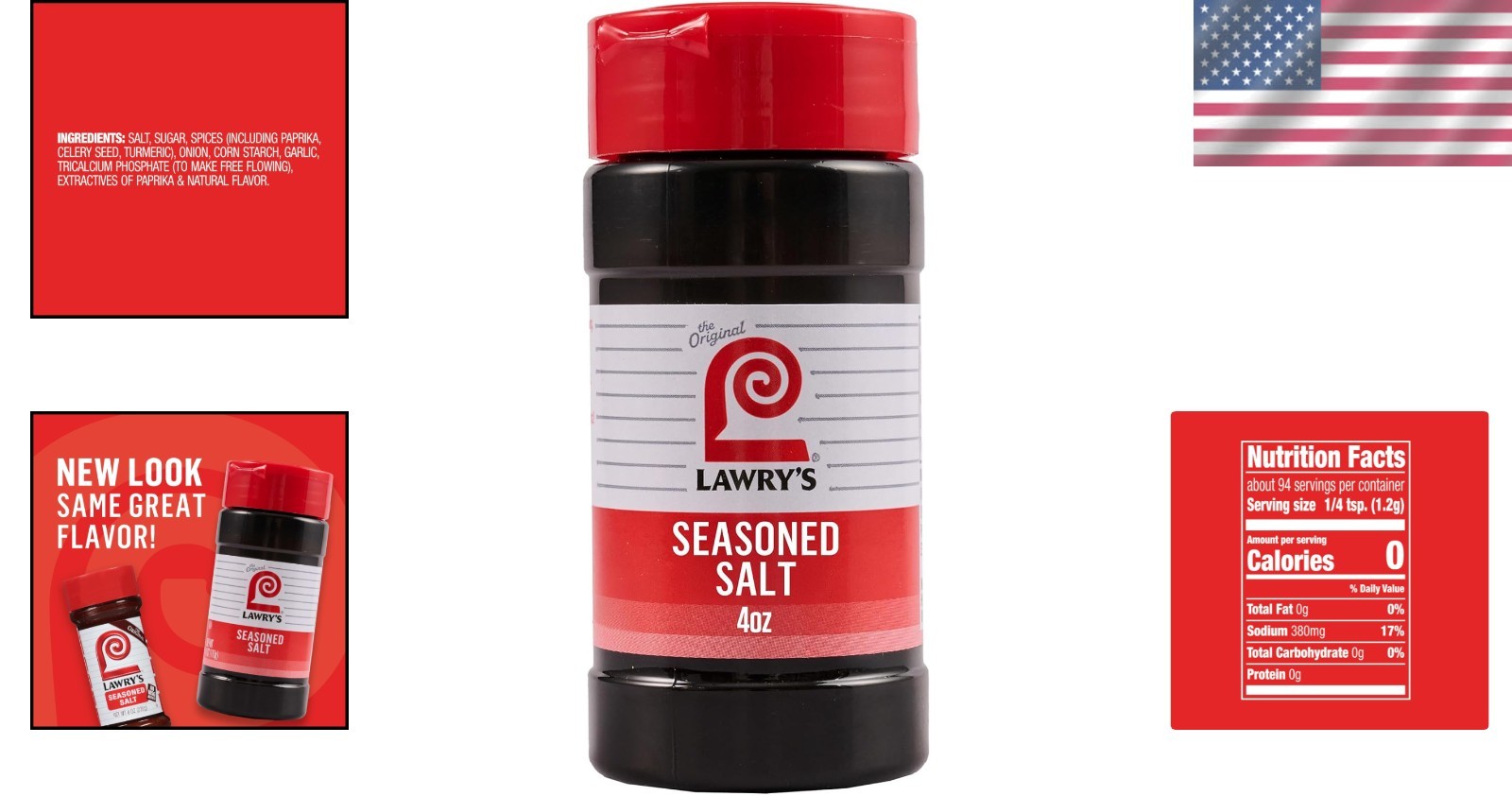 Organic Seasoned Salt, 4 Ounce Bottle – Garlic, Onion & Paprika Delight