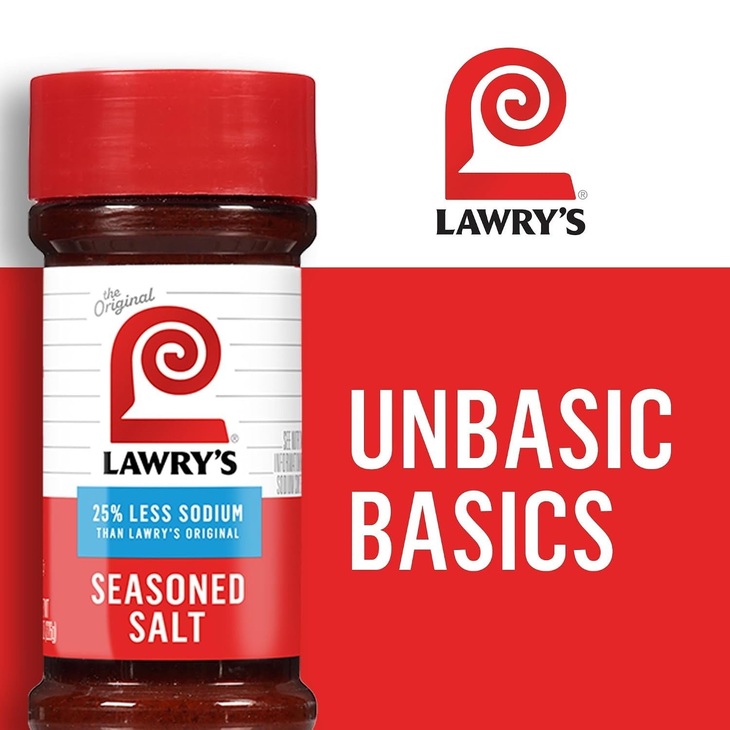 Savory Lawry’s Seasoned Salt, 8 oz – 25% Less Sodium, Ideal for Everyday Cooking