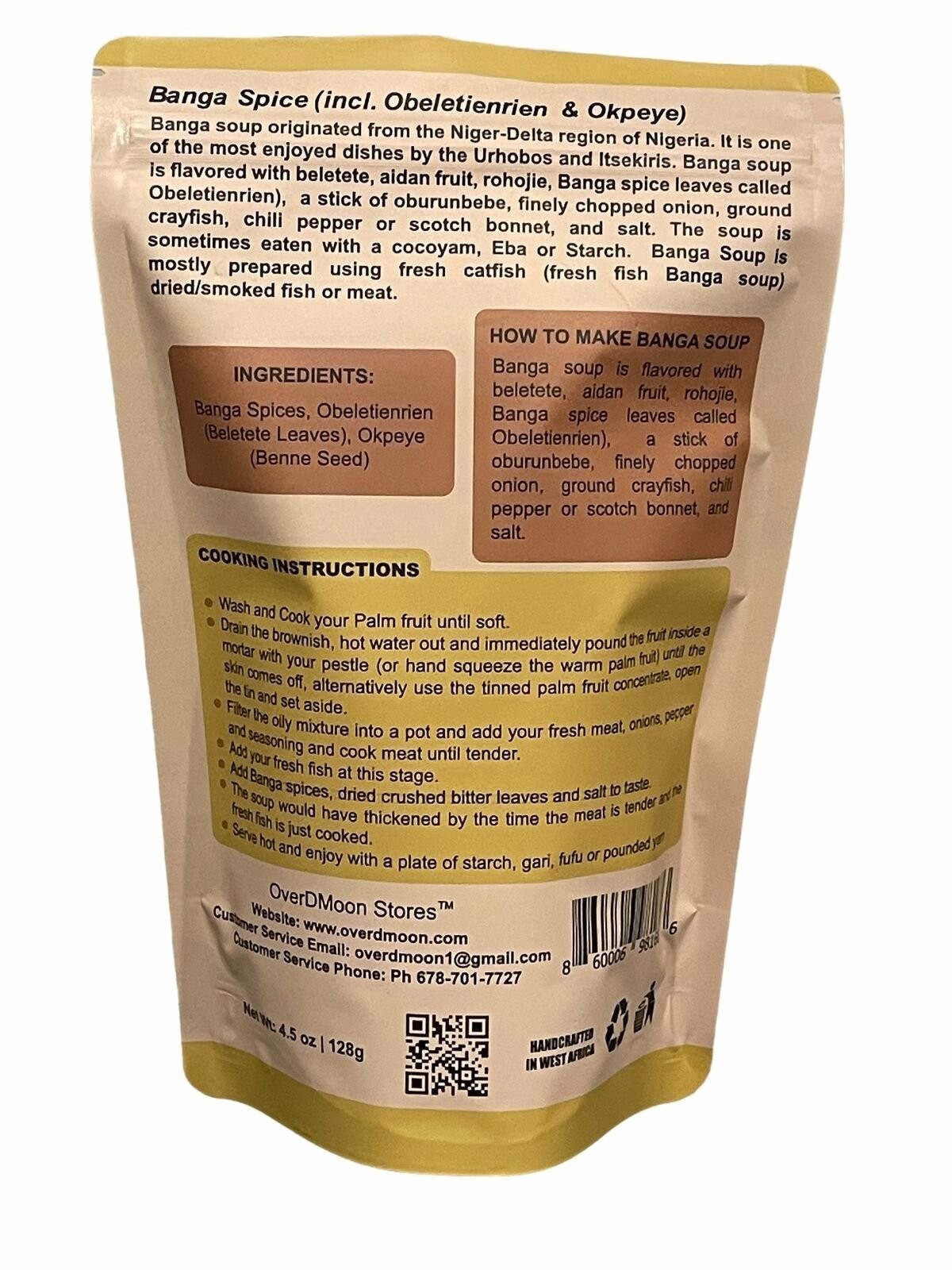 Authentic BANGA Soup Spices (plus Obeletienrien and Okpeye) – 4.5oz