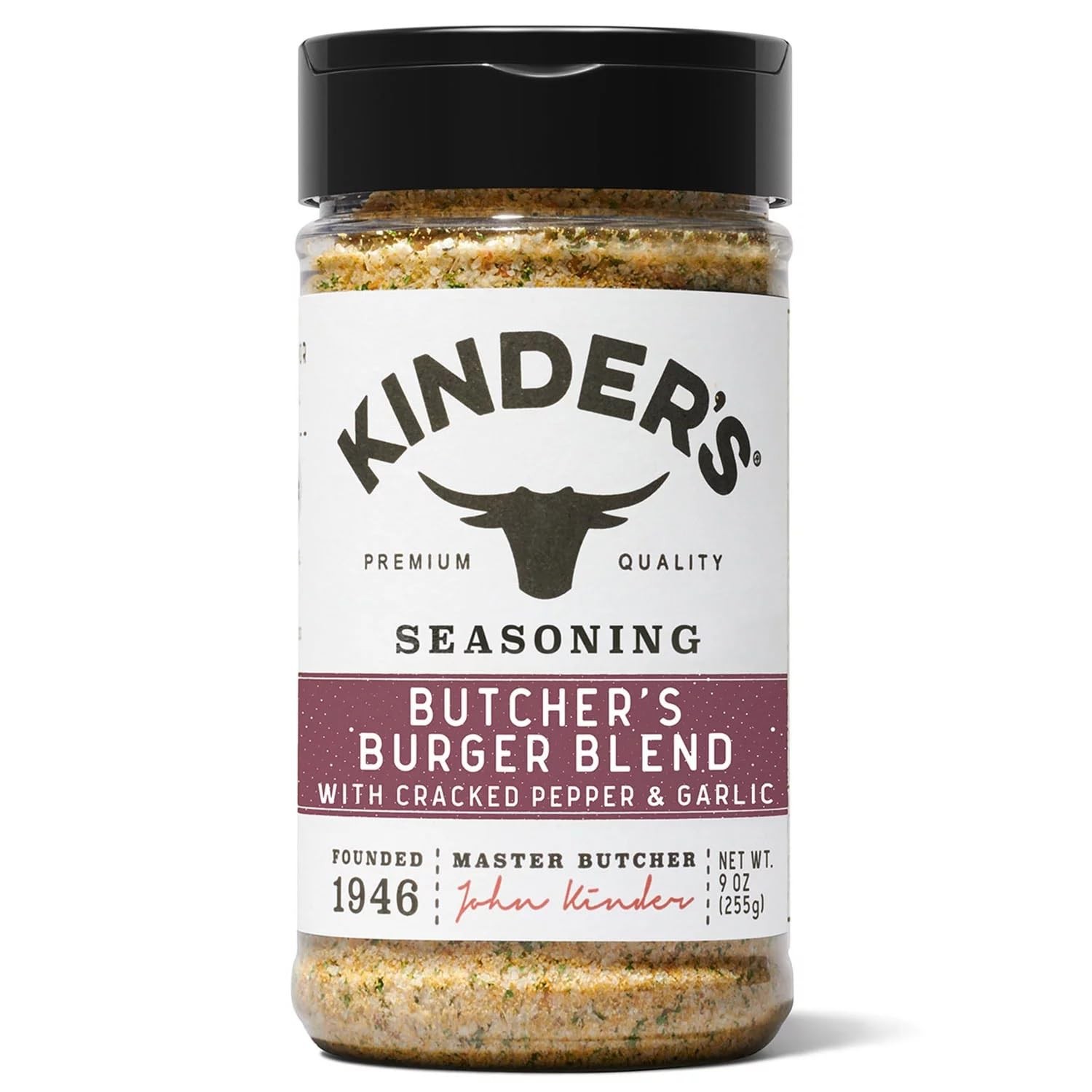 Kinder’s Butcher’s Burger Blend Seasoning, 9 Ounce 9 (Pack of 1), Brown