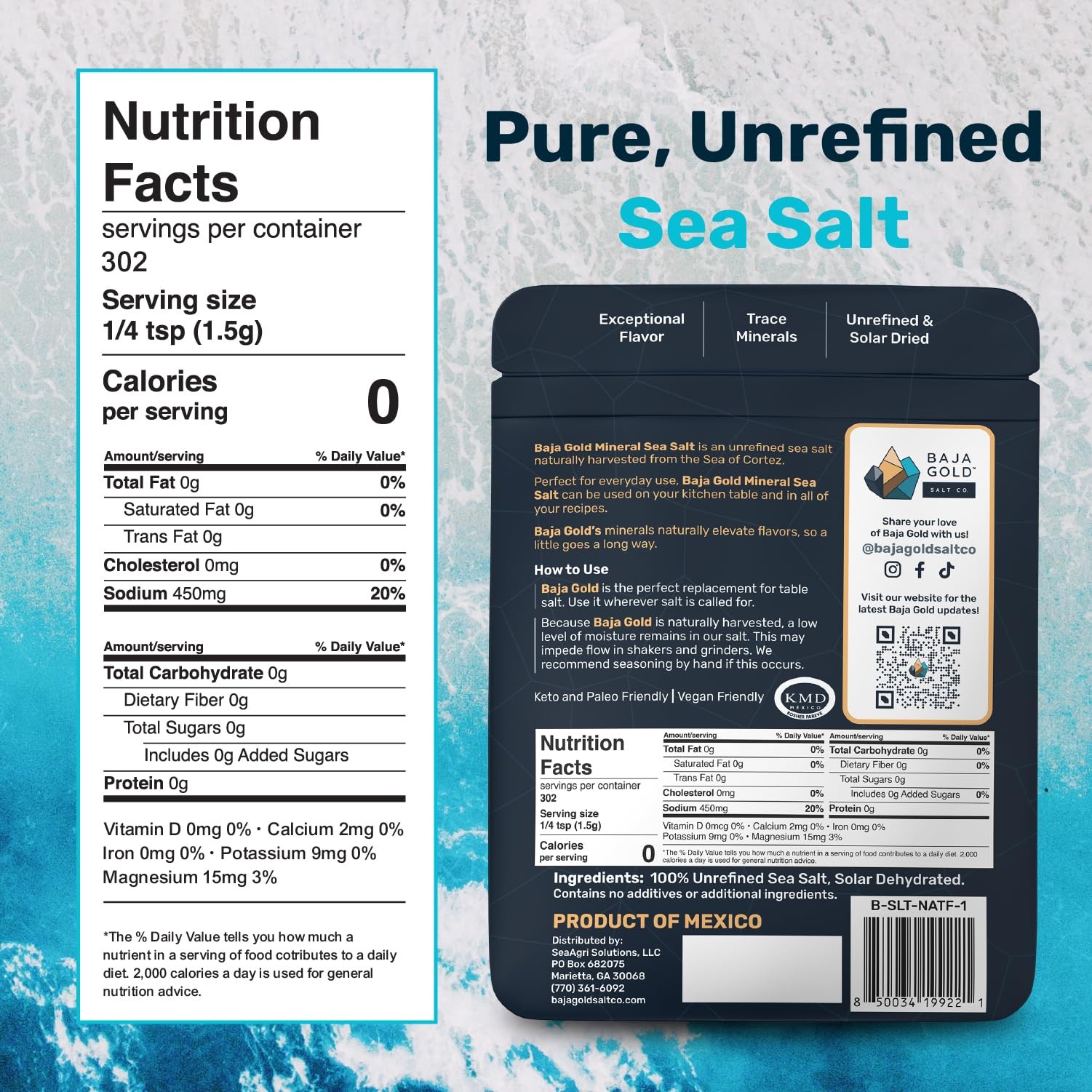 Baja Gold Mineral Sea Salt Recommended by Gary Brecka Organic Natural