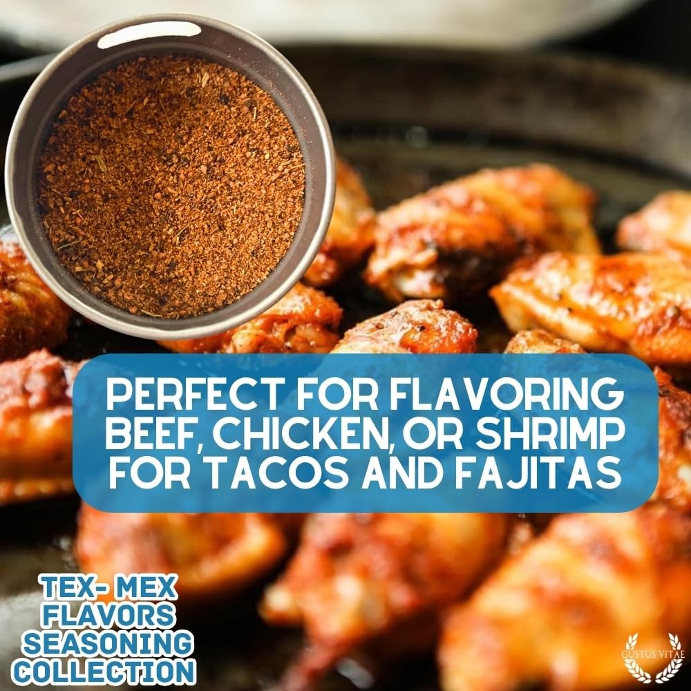 Authentic Tex-Mex Seasoning Set – 6 Small Batch Blends for Tacos, BBQ & Dips Soy