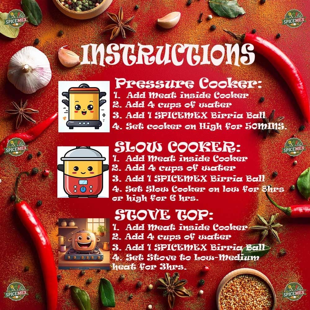 SPICEMEX Birria Ball Authentic Mexican Spice Mix, Easy to Make Just Add Water…