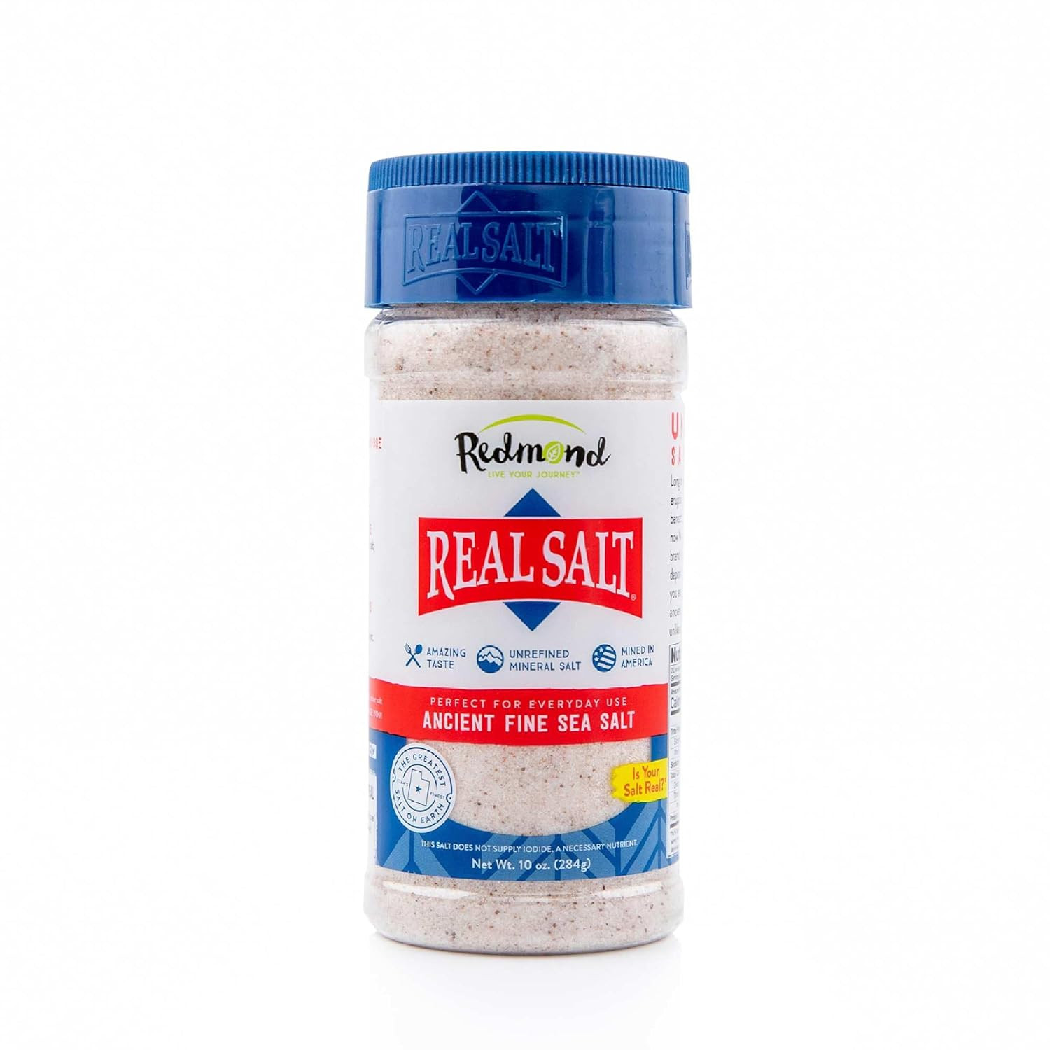 Natural Unrefined Real Sea Salt Fine Gluten Free 10 oz Shaker