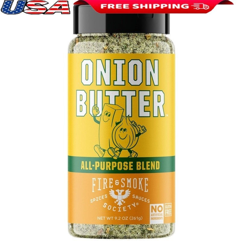 Onion Butter All Purpose Seasoning Blend BBQ Rub Mixed Spices 9.2oz Gluten Free