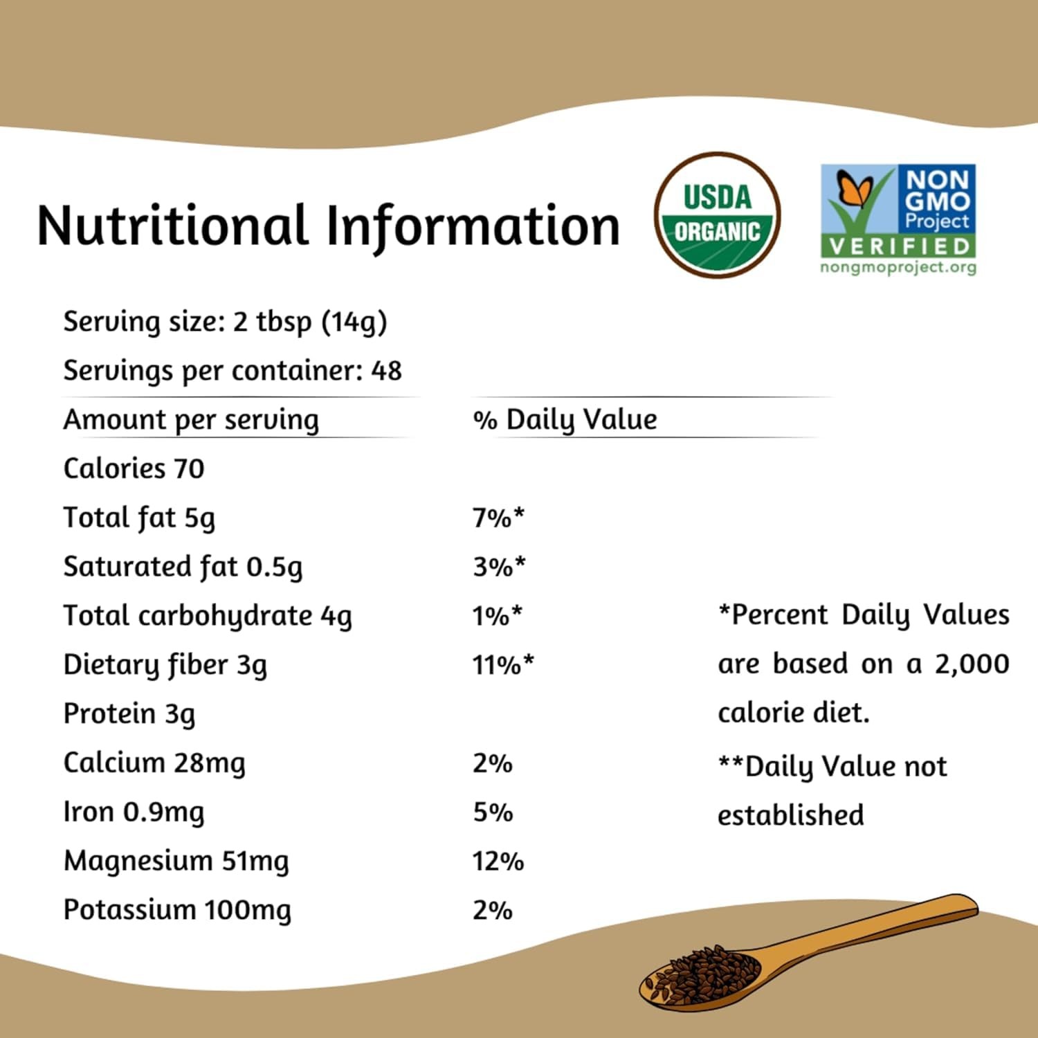 Spectrum Essentials Organic Premium Ground Flaxseed 14 oz 14 Ounce (Pack of 1)