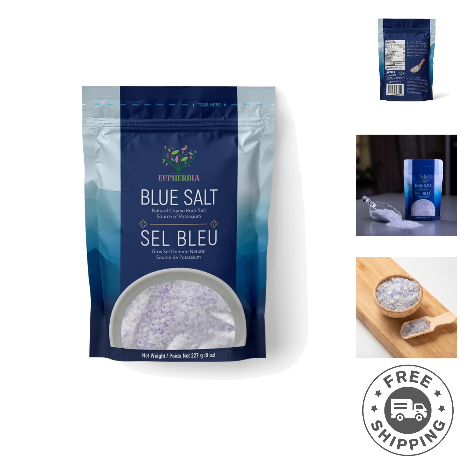 Blue Salt, Coarse, Rare Mineral Salt, High Potassium, Lower Sodium, Natural, …