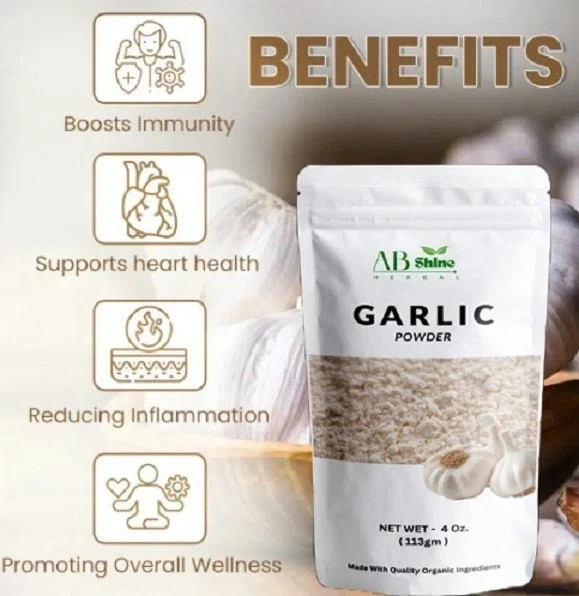 Organic Garlic Powder Perfect for Recipes with Garlic Flavor ( FREE SHIPPING )